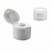Flip top cap white 28-410 hdpe smooth 2.5 mm white opening 